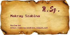 Makray Szabina névjegykártya