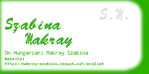 szabina makray business card